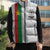 Personalized Burkina Faso Striped Sleeveless Puffer Jacket African Mud Cloth Pattern - White - Wonder Print Shop
