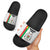 Burkina Faso Striped Slide Sandals African Mud Cloth Pattern - White - Wonder Print Shop