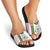 Burkina Faso Striped Slide Sandals African Mud Cloth Pattern - White - Wonder Print Shop