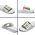 Burkina Faso Striped Slide Sandals African Mud Cloth Pattern - White - Wonder Print Shop