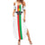 Personalized Burkina Faso Striped Summer Maxi Dress African Mud Cloth Pattern - White - Wonder Print Shop