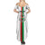 Personalized Burkina Faso Striped Summer Maxi Dress African Mud Cloth Pattern - White - Wonder Print Shop