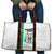 Burkina Faso Striped Travel Bag African Mud Cloth Pattern - White - Wonder Print Shop