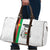 Burkina Faso Striped Travel Bag African Mud Cloth Pattern - White - Wonder Print Shop