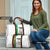 Burkina Faso Striped Travel Bag African Mud Cloth Pattern - White - Wonder Print Shop