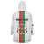 Personalized Burkina Faso Striped Wearable Blanket Hoodie African Mud Cloth Pattern - White - Wonder Print Shop