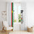 Burkina Faso Striped Window Curtain African Mud Cloth Pattern - White - Wonder Print Shop