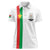 Personalized Burkina Faso Striped Women Polo Shirt African Mud Cloth Pattern - White - Wonder Print Shop