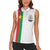 Personalized Burkina Faso Striped Women Sleeveless Polo Shirt African Mud Cloth Pattern - White - Wonder Print Shop