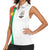 Personalized Burkina Faso Striped Women Sleeveless Polo Shirt African Mud Cloth Pattern - White - Wonder Print Shop
