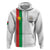 Personalized Burkina Faso Striped Zip Hoodie African Mud Cloth Pattern - White - Wonder Print Shop