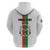 Personalized Burkina Faso Striped Zip Hoodie African Mud Cloth Pattern - White - Wonder Print Shop