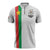 Personalized Burkina Faso Striped Zipper Polo Shirt African Mud Cloth Pattern - White - Wonder Print Shop