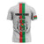 Personalized Burkina Faso Striped Zipper Polo Shirt African Mud Cloth Pattern - White - Wonder Print Shop