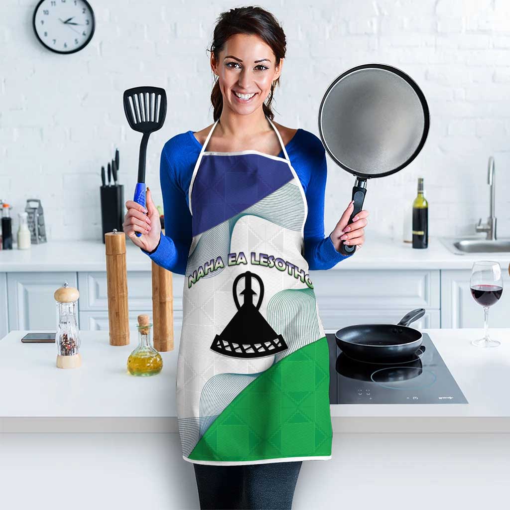 Lesotho Apron Coat Of Arms With Kente Pattern - Wonder Print Shop