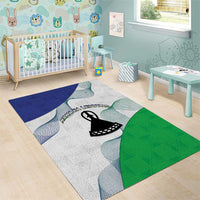 Lesotho Area Rug Coat Of Arms With Kente Pattern - Wonder Print Shop