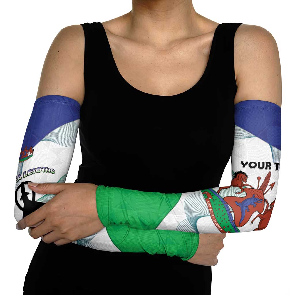 Lesotho Arm Sleeves Coat Of Arms With Kente Pattern - Wonder Print Shop