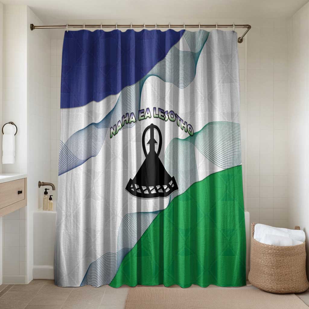 Lesotho Bathroom Set Coat Of Arms With Kente Pattern - Wonder Print Shop