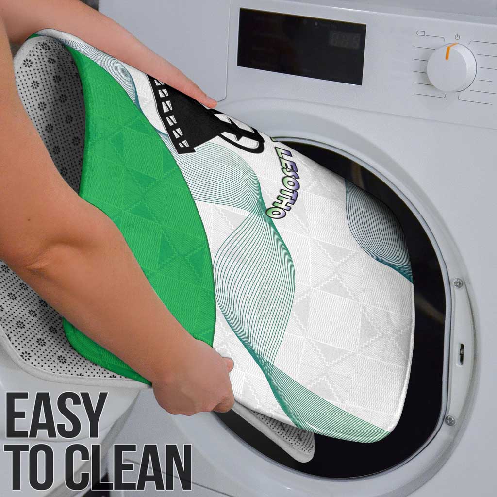 Lesotho Bathroom Set Coat Of Arms With Kente Pattern - Wonder Print Shop