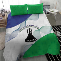 Lesotho Bedding Set Coat Of Arms With Kente Pattern - Wonder Print Shop