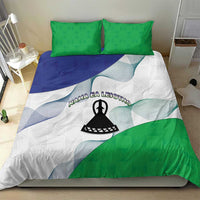 Lesotho Bedding Set Coat Of Arms With Kente Pattern - Wonder Print Shop