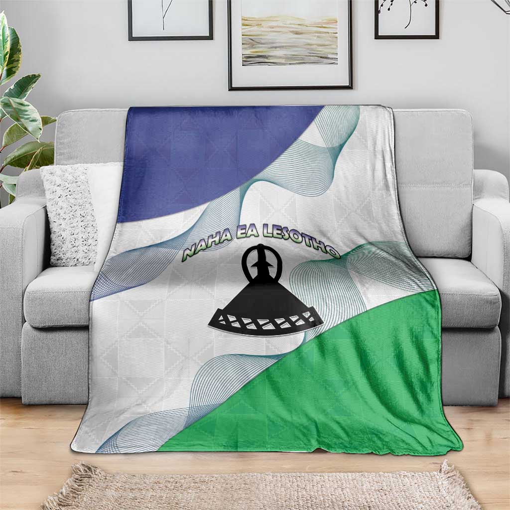 Lesotho Blanket Coat Of Arms With Kente Pattern - Wonder Print Shop