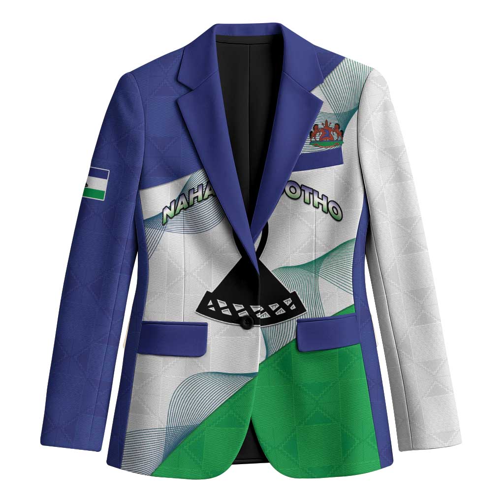 Personalized Lesotho Blazer Coat Of Arms With Kente Pattern - Wonder Print Shop