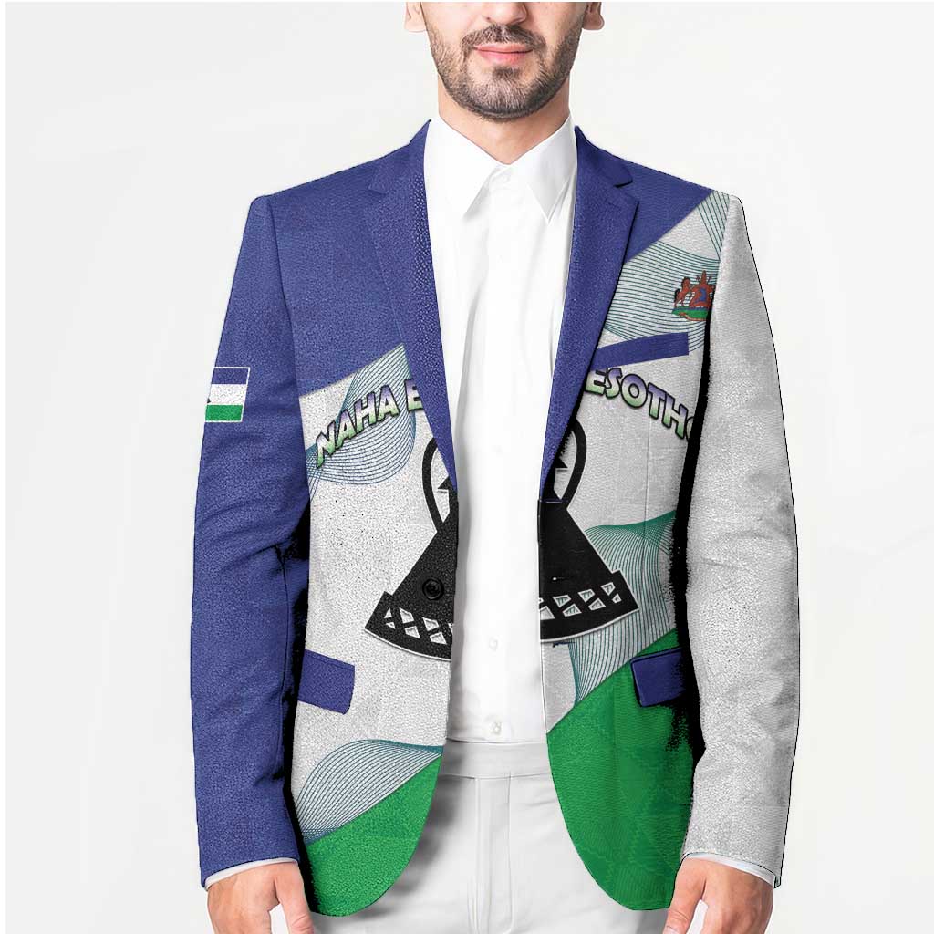 Personalized Lesotho Blazer Coat Of Arms With Kente Pattern - Wonder Print Shop