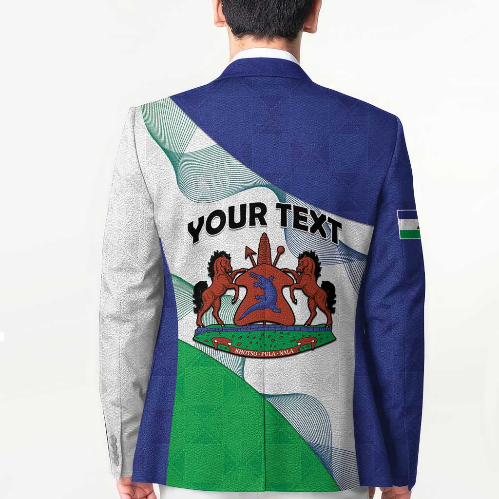 Personalized Lesotho Blazer Coat Of Arms With Kente Pattern - Wonder Print Shop