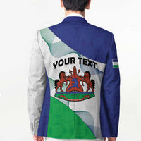 Personalized Lesotho Blazer Coat Of Arms With Kente Pattern - Wonder Print Shop