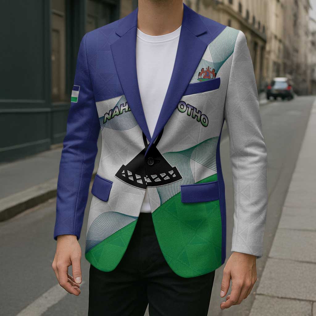 Personalized Lesotho Blazer Coat Of Arms With Kente Pattern - Wonder Print Shop