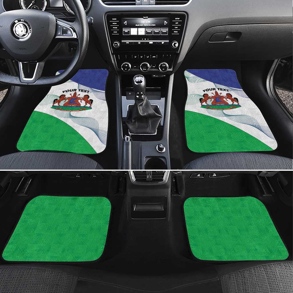 Lesotho Car Mats Coat Of Arms With Kente Pattern - Wonder Print Shop
