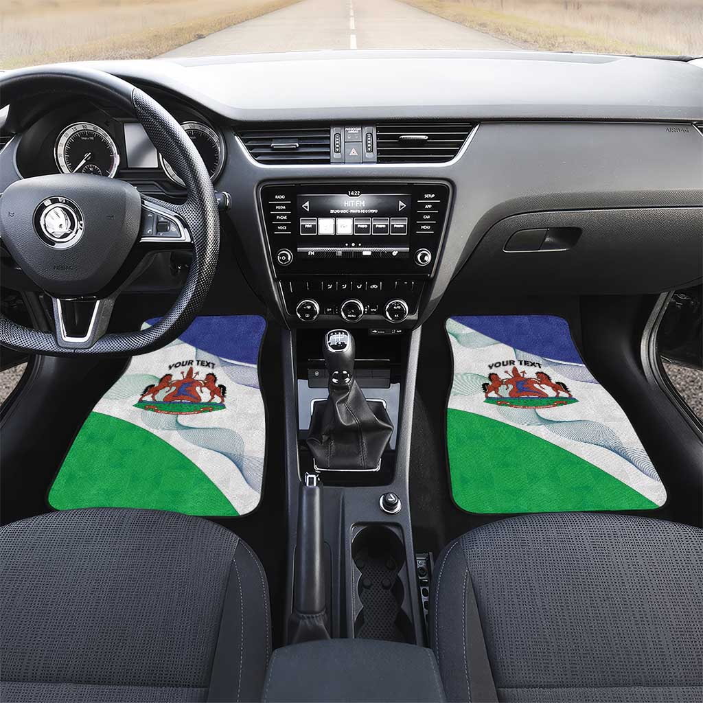 Lesotho Car Mats Coat Of Arms With Kente Pattern - Wonder Print Shop