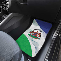 Lesotho Car Mats Coat Of Arms With Kente Pattern - Wonder Print Shop