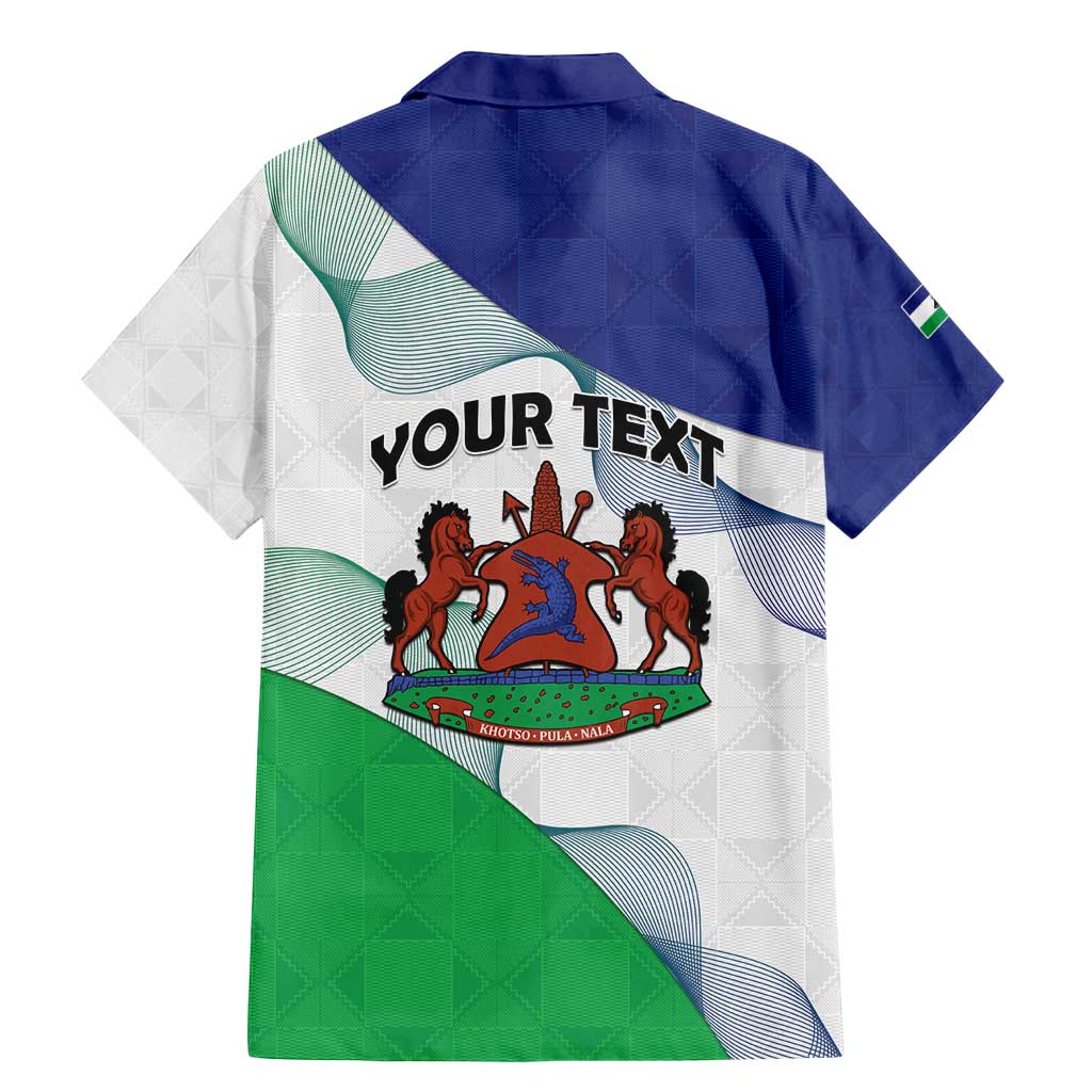 Personalized Lesotho Family Matching Mermaid Dress and Hawaiian Shirt Coat Of Arms With Kente Pattern - Wonder Print Shop