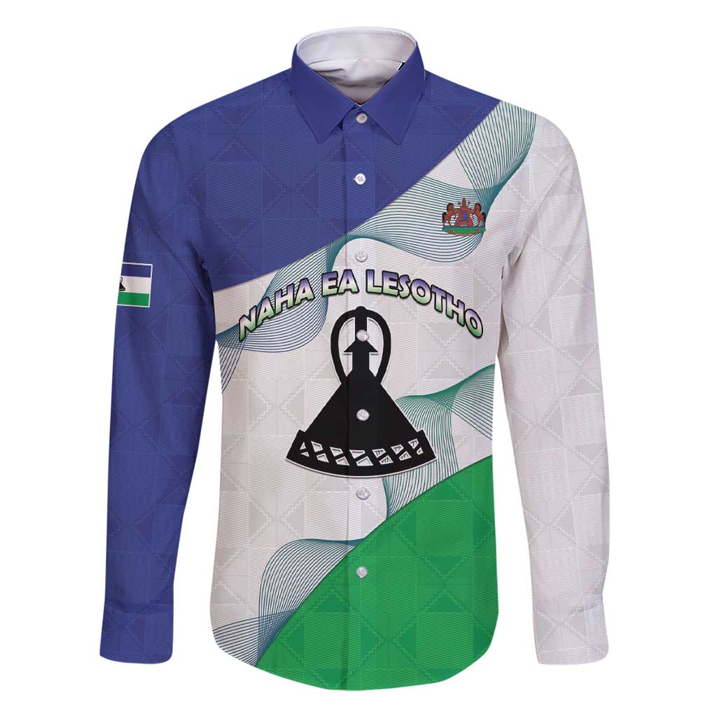 Personalized Lesotho Family Matching Short Sleeve Bodycon Dress and Hawaiian Shirt Coat Of Arms With Kente Pattern - Wonder Print Shop