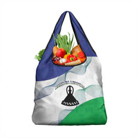 Lesotho Grocery Bag Coat Of Arms With Kente Pattern - Wonder Print Shop