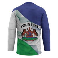 Personalized Lesotho Hockey Jersey Coat Of Arms With Kente Pattern - Wonder Print Shop