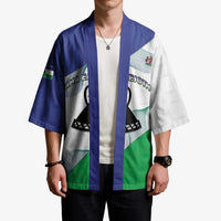 Personalized Lesotho Kimono Coat Of Arms With Kente Pattern - Wonder Print Shop