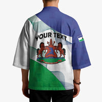 Personalized Lesotho Kimono Coat Of Arms With Kente Pattern - Wonder Print Shop