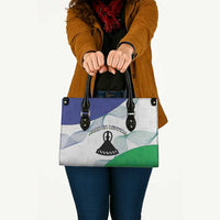 Lesotho Leather Bag Coat Of Arms With Kente Pattern - Wonder Print Shop