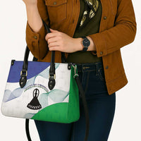 Lesotho Leather Bag Coat Of Arms With Kente Pattern - Wonder Print Shop