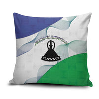 Lesotho Pillow Cover Coat Of Arms With Kente Pattern - Wonder Print Shop