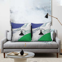 Lesotho Pillow Cover Coat Of Arms With Kente Pattern - Wonder Print Shop