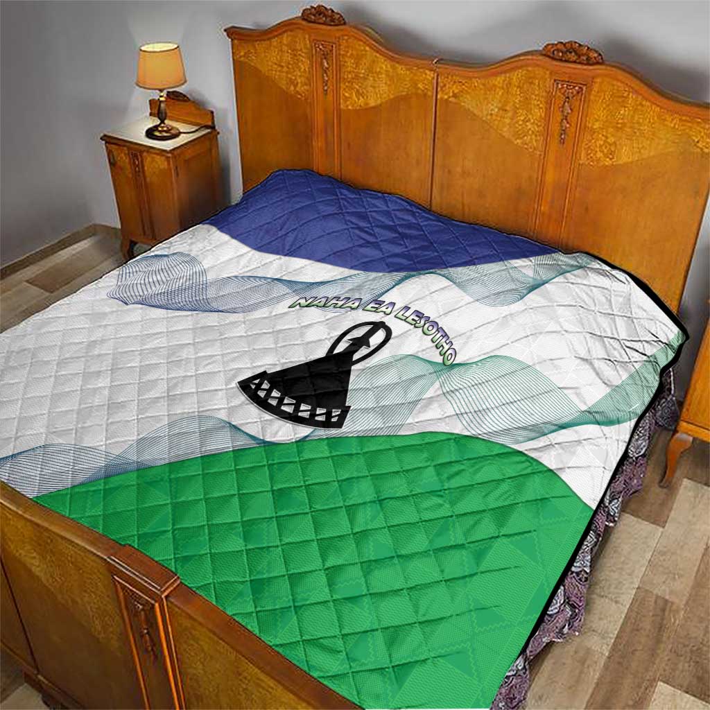 Lesotho Quilt Coat Of Arms With Kente Pattern - Wonder Print Shop