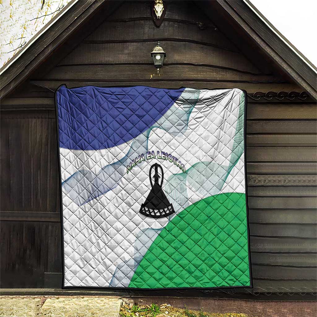 Lesotho Quilt Coat Of Arms With Kente Pattern - Wonder Print Shop