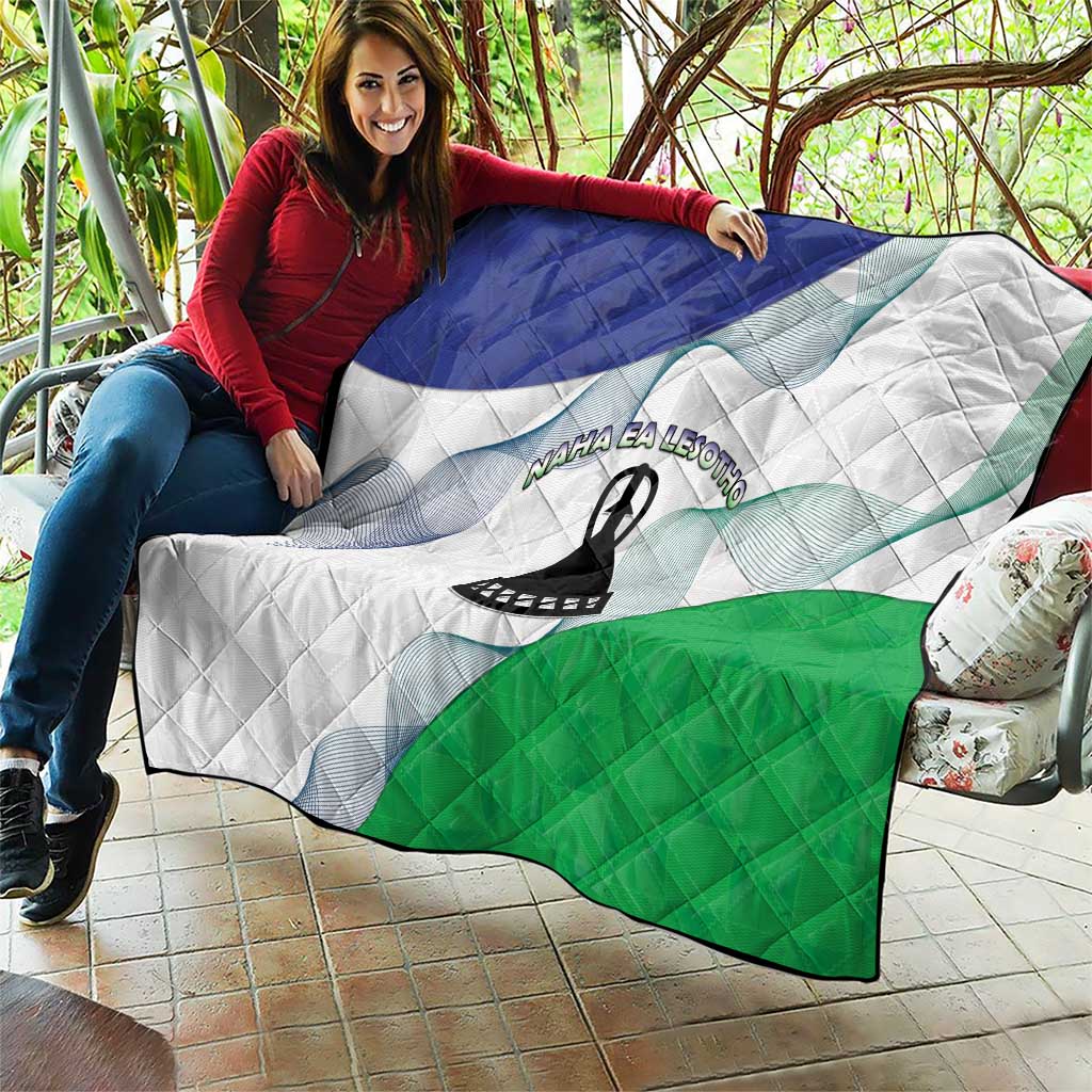 Lesotho Quilt Coat Of Arms With Kente Pattern - Wonder Print Shop