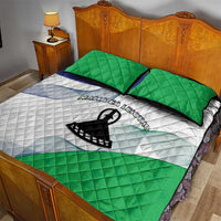 Lesotho Quilt Bed Set Coat Of Arms With Kente Pattern - Wonder Print Shop