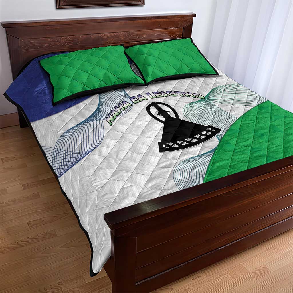 Lesotho Quilt Bed Set Coat Of Arms With Kente Pattern - Wonder Print Shop