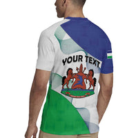 Personalized Lesotho Rugby Jersey Coat Of Arms With Kente Pattern - Wonder Print Shop